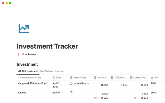 Investment Tracker