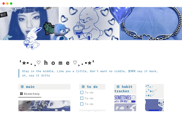 NewJeans Themed Notion Template